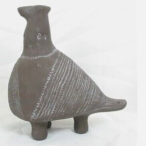 Pottery Dove Sculpture Pot or Candle Holder, Vucedol Croatian Cultural Heritage